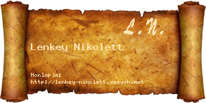Lenkey Nikolett névjegykártya