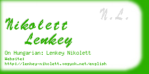 nikolett lenkey business card